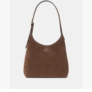 Kate Spade 454 Small Suede Bag In Hot Fudge